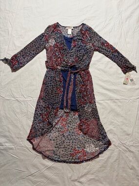 Kandy Kiss girls Maxi Romper dress Regular Fit Blue Floral Large